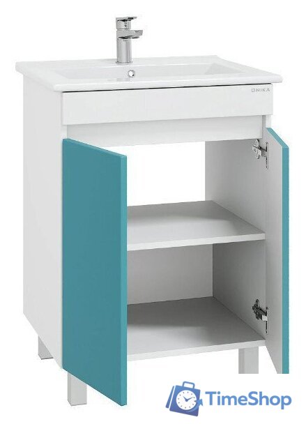  Onika Тумба под умывальник Марви 60 106153 (бирюзовый) - Изображение №3 — Интернет-магазин Time-Shop