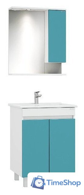  Onika Тумба под умывальник Марви 60 106153 (бирюзовый) - Изображение №5 — Интернет-магазин Time-Shop