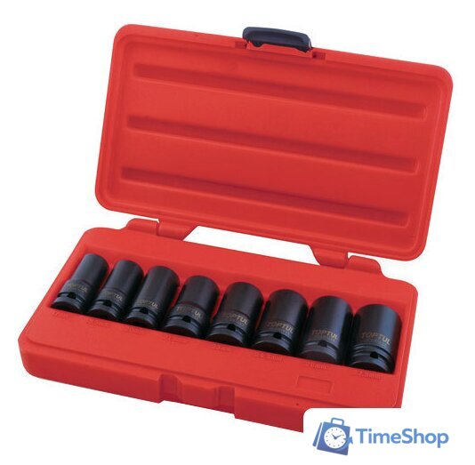 Набор головок слесарных Toptul JGAI0802 8 предметов - Изображение №1 — Интернет-магазин Time-Shop