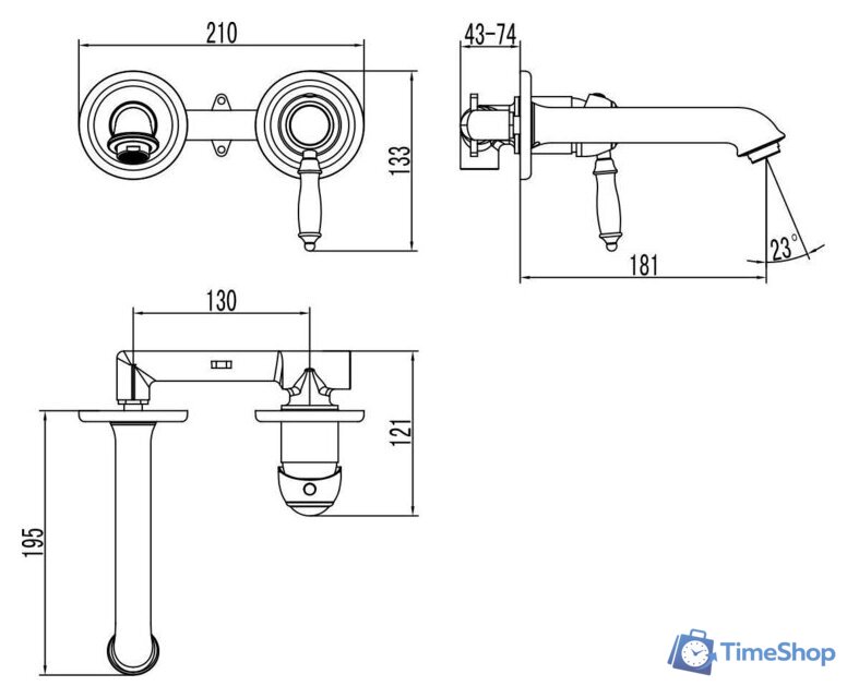 Смеситель Lemark Villa LM4826B - Изображение №2 — Интернет-магазин Time-Shop