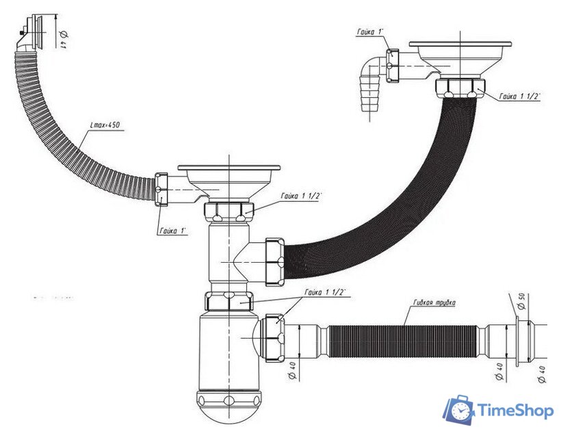 Сифон Санпласт Grand 3 1/2