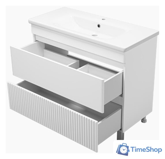  Misty Тумба под умывальник Мира 100 П-Мир-01100-012Я - Изображение №4 — Интернет-магазин Time-Shop