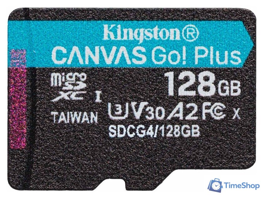 Карта памяти Kingston Canvas Go! Plus microSDXC 128GB SDCG4/128GBSP - Изображение №1 — Интернет-магазин Time-Shop