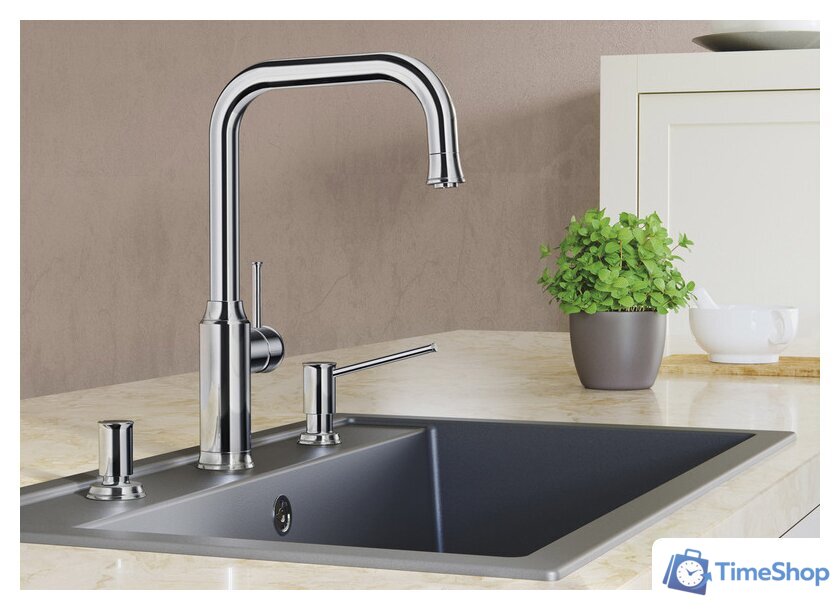 Дозатор для моющего средства Blanco Livia (хром) [521291] - Изображение №2 — Интернет-магазин Time-Shop