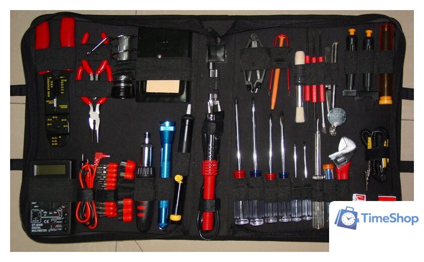 Электромонтажный набор Gembird TK-ELECC 63 предмета - Изображение №2 — Интернет-магазин Time-Shop