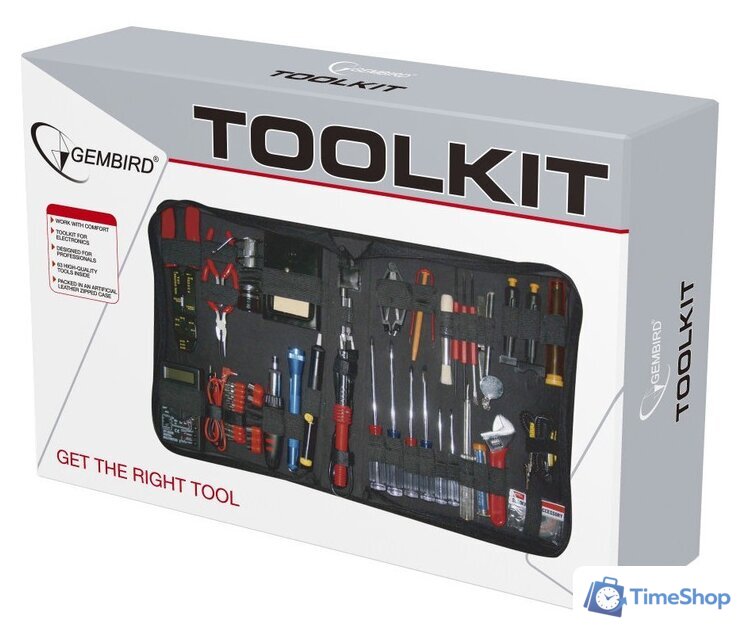 Электромонтажный набор Gembird TK-ELECC 63 предмета - Изображение №3 — Интернет-магазин Time-Shop