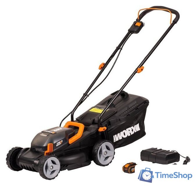 Газонокосилка Worx WG779E.1 (с 2-мя АКБ 4 Ач) - Изображение №1 — Интернет-магазин Time-Shop