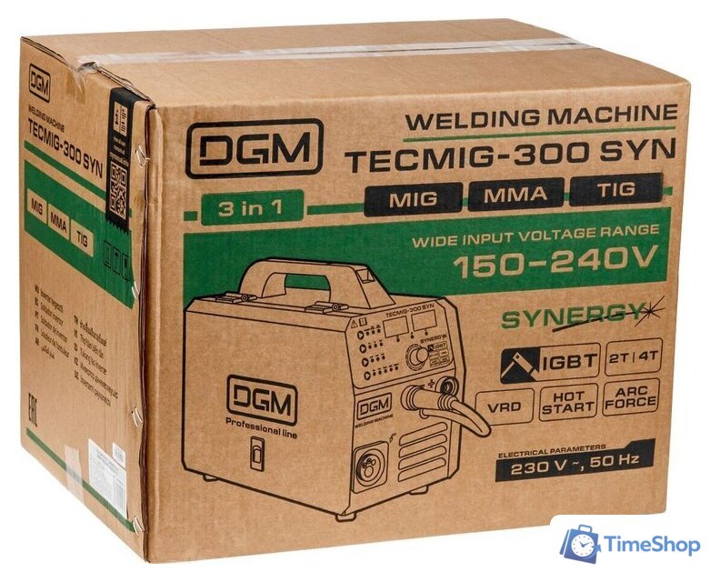 Сварочный инвертор DGM TECMIG-300 SYN - Изображение №9 — Интернет-магазин Time-Shop