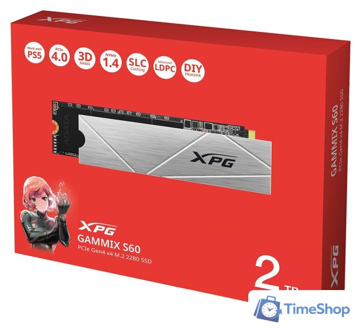 SSD ADATA XPG Gammix S60 Blade 2TB AGAMMIXS60-2T-CS - Изображение №8 — Интернет-магазин Time-Shop