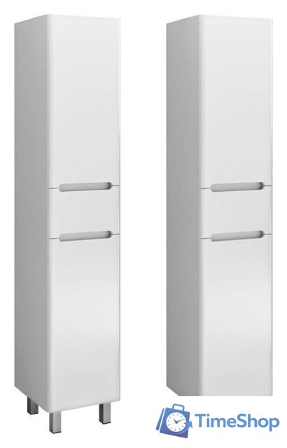  Runo Шкаф-пенал для ванной Парма 35 правый с корзиной (напольный/подвесной) - Изображение №2 — Интернет-магазин Time-Shop