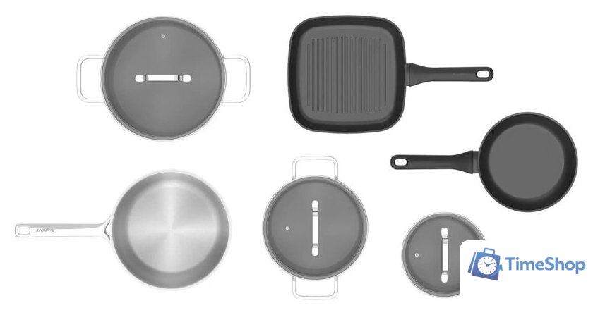 Набор кастрюль BergHOFF Helix 1315089 - Изображение №2 — Интернет-магазин Time-Shop