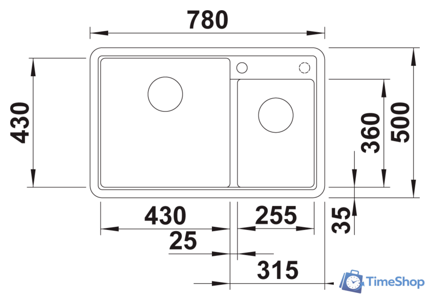 Кухонная мойка Blanco Legra 8 526229 (кофе) - Изображение №2 — Интернет-магазин Time-Shop