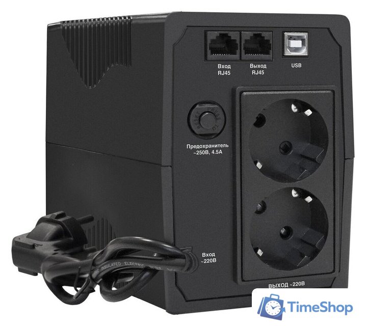 Источник бесперебойного питания ExeGate Power Back BNB-1000.LED.AVR.2SH.RJ.USB - Изображение №2 — Интернет-магазин Time-Shop