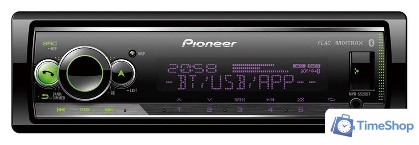 USB-магнитола Pioneer MVH-S520BT - Изображение №1 — Интернет-магазин Time-Shop