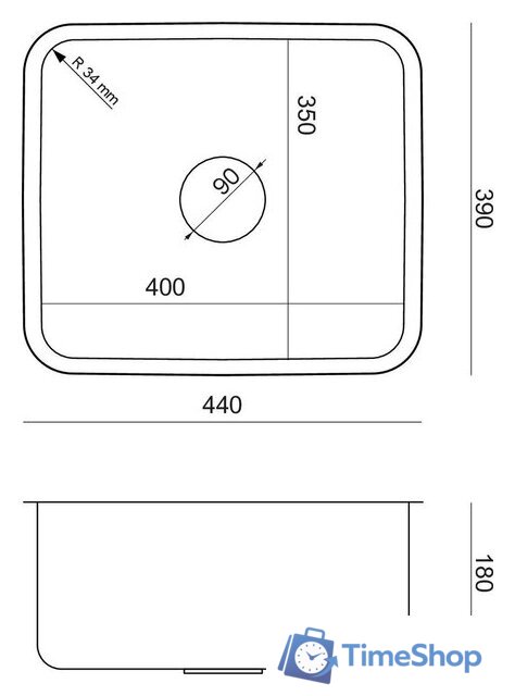 Кухонная мойка Quadron KS1U4035BSDBS - Изображение №4 — Интернет-магазин Time-Shop