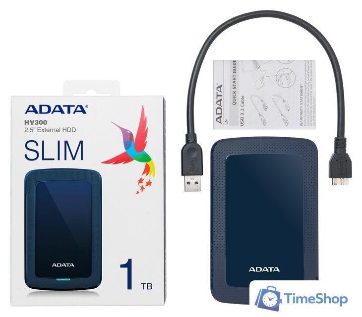 Внешний накопитель ADATA HV300 AHV300-2TU31-CBL 2TB (синий) - Изображение №7 — Интернет-магазин Time-Shop