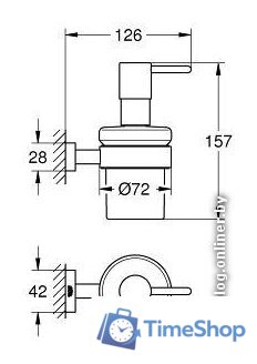 Дозатор для жидкого мыла Grohe Essentials Cube [40756001] - Изображение №2 — Интернет-магазин Time-Shop