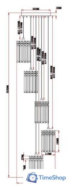 Подвесная люстра Moderli Levi V10756-5P - Изображение №3 — Интернет-магазин Time-Shop