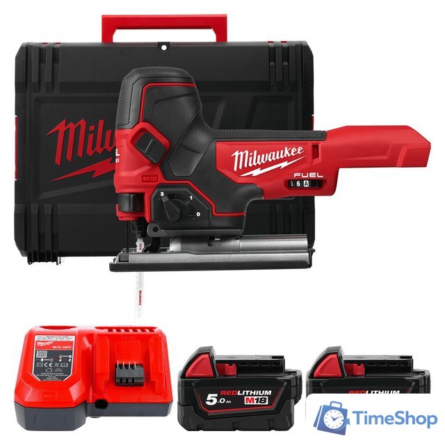 Электролобзик Milwaukee Fuel M18 M18FBJS-502X 4933464800 (с 2-мя АКБ, кейс) - Изображение №1 — Интернет-магазин Time-Shop