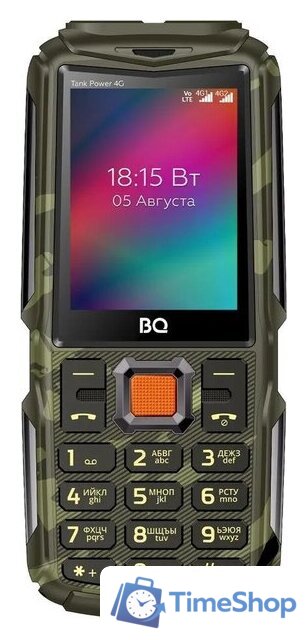 Кнопочный телефон BQ BQ-2410L Tank Power 4G (зеленый камуфляж) - Изображение №2 — Интернет-магазин Time-Shop