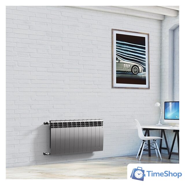 Биметаллический радиатор Royal Thermo BiLiner 500 Silver Satin (8 секций) - Изображение №2 — Интернет-магазин Time-Shop