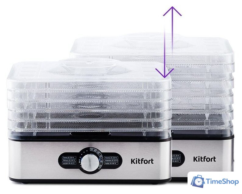 Сушилка для овощей и фруктов Kitfort KT-1913 - Изображение №7 — Интернет-магазин Time-Shop