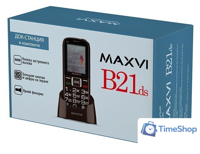 Кнопочный телефон Maxvi B21ds (черный) - Изображение №17 — Интернет-магазин Time-Shop