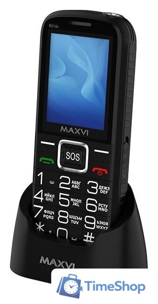 Кнопочный телефон Maxvi B21ds (черный) - Изображение №6 — Интернет-магазин Time-Shop