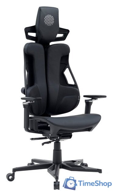 Игровое (геймерское) кресло CACTUS CS-CHR-DUO-BBK (черный кожзам) - Изображение №1 — Интернет-магазин Time-Shop