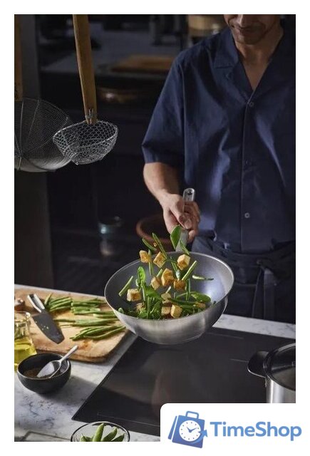 Сковорода ВОК Fiskars All Steel 1064747 - Изображение №5 — Интернет-магазин Time-Shop