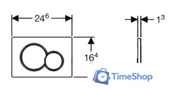 Панель смыва Geberit Sigma 01 115.770.21.5 (глянцевый хром) - Изображение №2 — Интернет-магазин Time-Shop