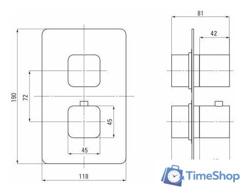 Смеситель без скрытого механизма Deante Box BXY NECT - Изображение №2 — Интернет-магазин Time-Shop