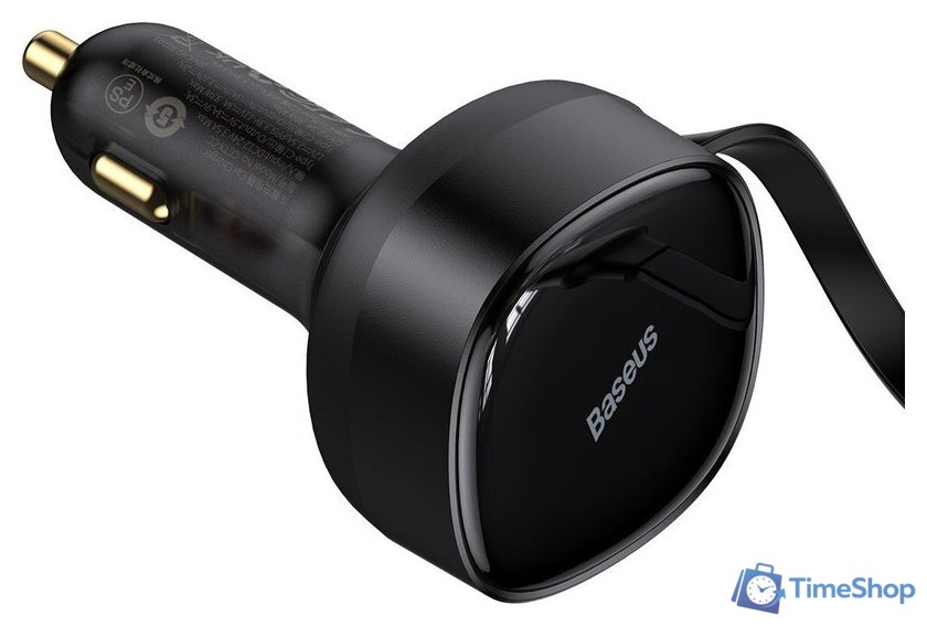 Автомобильное зарядное Baseus Enjoyment Pro 2-in-1 Car Charger C+L 60W C00057802111-02 - Изображение №4 — Интернет-магазин Time-Shop