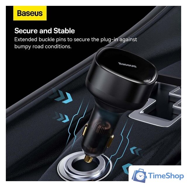 Автомобильное зарядное Baseus Enjoyment Pro 2-in-1 Car Charger C+L 60W C00057802111-02 - Изображение №16 — Интернет-магазин Time-Shop