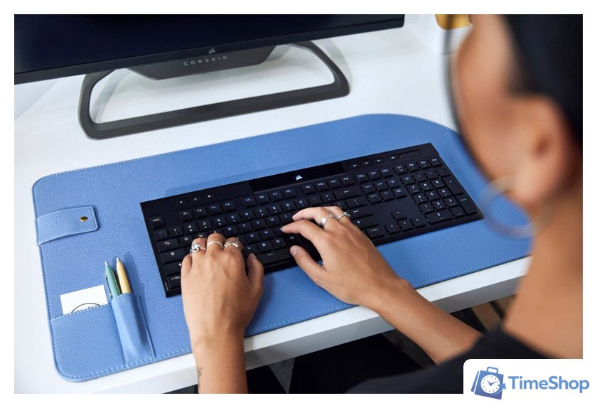 Клавиатура Corsair K100 AIR Wireless RGB (Cherry MX Ultra-Low Profile Tactile, нет кириллицы) - Изображение №16 — Интернет-магазин Time-Shop