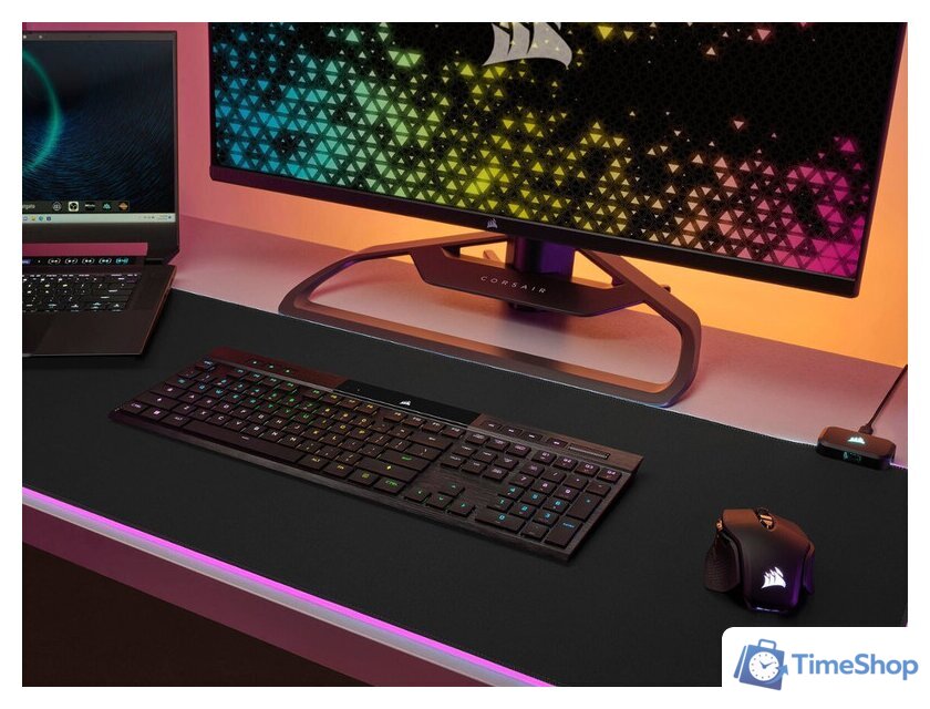 Клавиатура Corsair K100 AIR Wireless RGB (Cherry MX Ultra-Low Profile Tactile, нет кириллицы) - Изображение №14 — Интернет-магазин Time-Shop