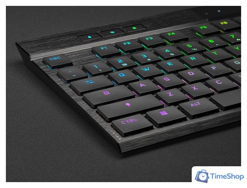 Клавиатура Corsair K100 AIR Wireless RGB (Cherry MX Ultra-Low Profile Tactile, нет кириллицы) - Изображение №13 — Интернет-магазин Time-Shop