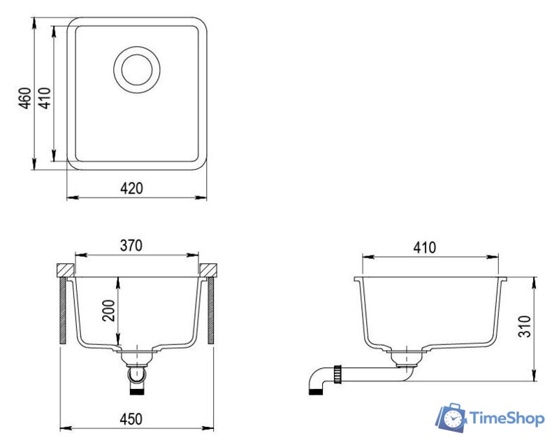Кухонная мойка Aquasanita Arca SQA101W (alba 710) - Изображение №2 — Интернет-магазин Time-Shop