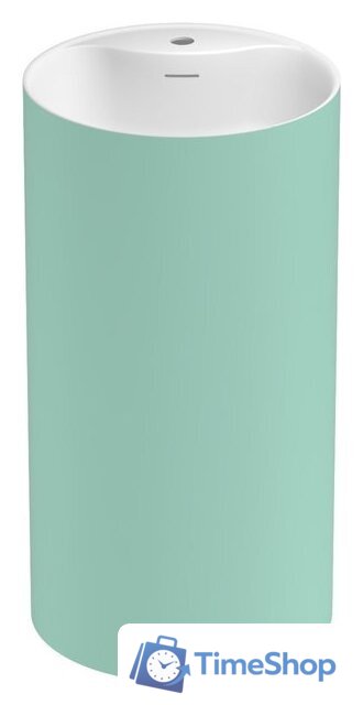 Умывальник Wellsee Chalice Perfection 230627000 (отдельностоящий, с отверстием под смеситель, цвет матовый светло-зеленый/глянцевый белый) - Изображение №1 — Интернет-магазин Time-Shop