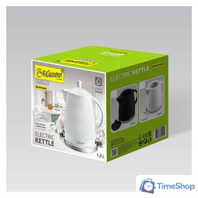 Электрический чайник Maestro MR-069-BLACK - Изображение №4 — Интернет-магазин Time-Shop