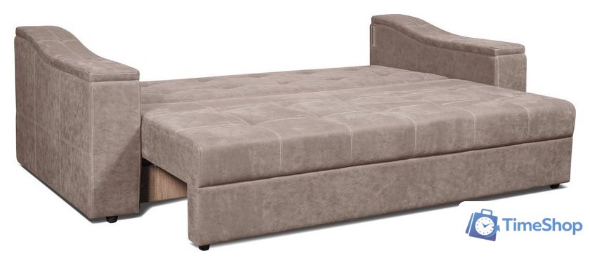 Диван Анмикс Бергамо-3 (бежевый велюр) - Изображение №2 — Интернет-магазин Time-Shop