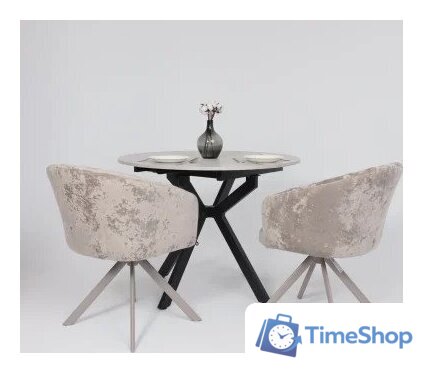 Стул с подлокотниками Мамадома Shelly-R 360 (m04 Grey Beige Lux/капучино) - Изображение №4 — Интернет-магазин Time-Shop