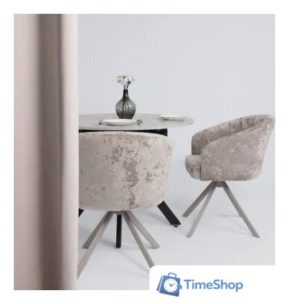 Стул с подлокотниками Мамадома Shelly-R 360 (m04 Grey Beige Lux/капучино) - Изображение №3 — Интернет-магазин Time-Shop