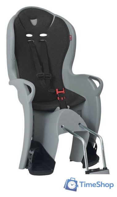 Детское велокресло Hamax Kiss (medium grey/black) - Изображение №1 — Интернет-магазин Time-Shop