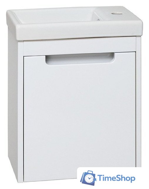  Runo Тумба с умывальником Микра 40 правая + Como 40 (подвесная, белый) - Изображение №2 — Интернет-магазин Time-Shop