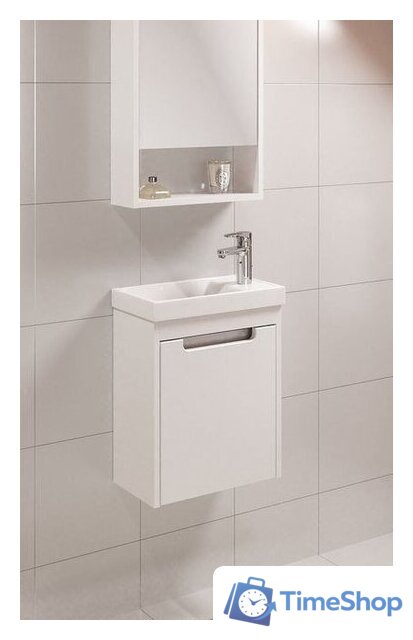  Runo Тумба с умывальником Микра 40 правая + Como 40 (подвесная, белый) - Изображение №1 — Интернет-магазин Time-Shop