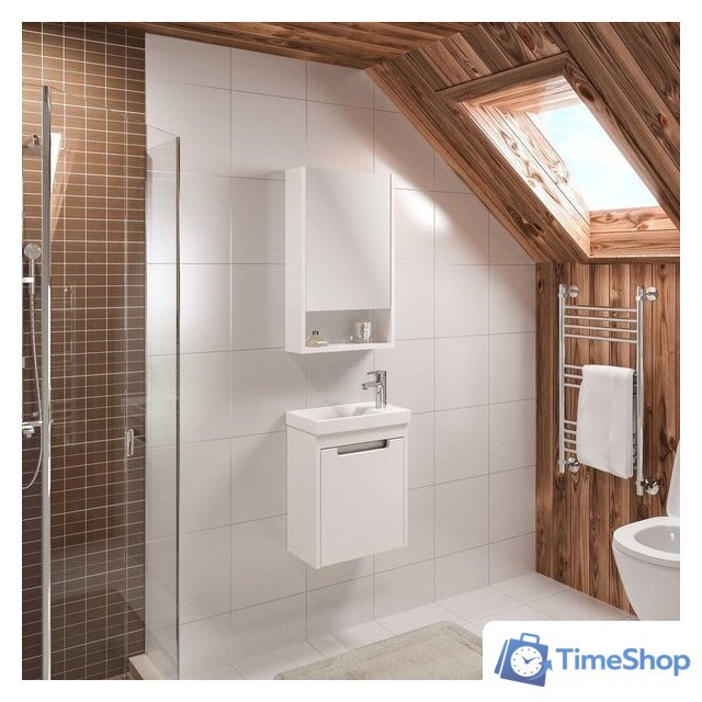  Runo Тумба с умывальником Микра 40 правая + Como 40 (подвесная, белый) - Изображение №7 — Интернет-магазин Time-Shop