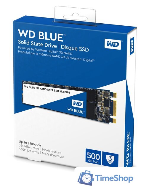 SSD WD Blue 3D NAND 500GB WDS500G2B0B - Изображение №2 — Интернет-магазин Time-Shop