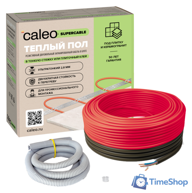 Нагревательный кабель Caleo Supercable 18W-60 60 м. 1080 Вт - Изображение №1 — Интернет-магазин Time-Shop