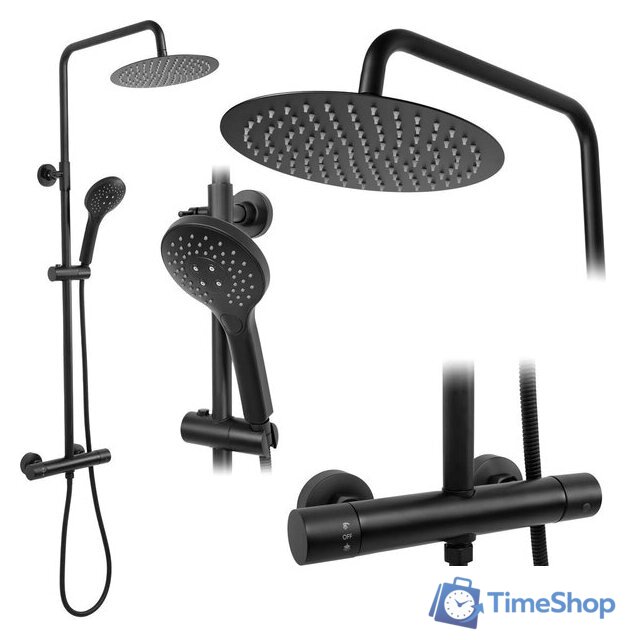 Душевая система  Rea Vincent Black REA-P6600 - Изображение №1 — Интернет-магазин Time-Shop